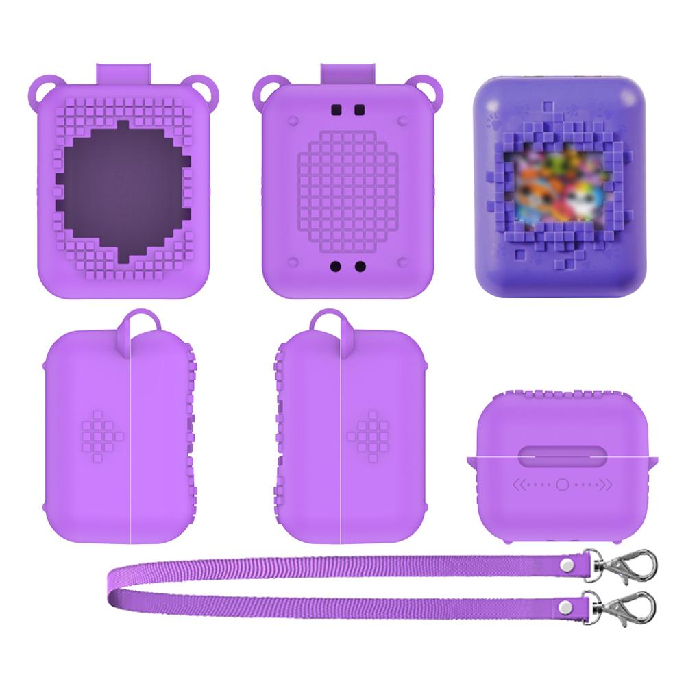 Silicone Case Washable Protective Skin Sleeve with Lanyard Protective Skin Cover for Bitzee Interactive  Digital Pet and Case