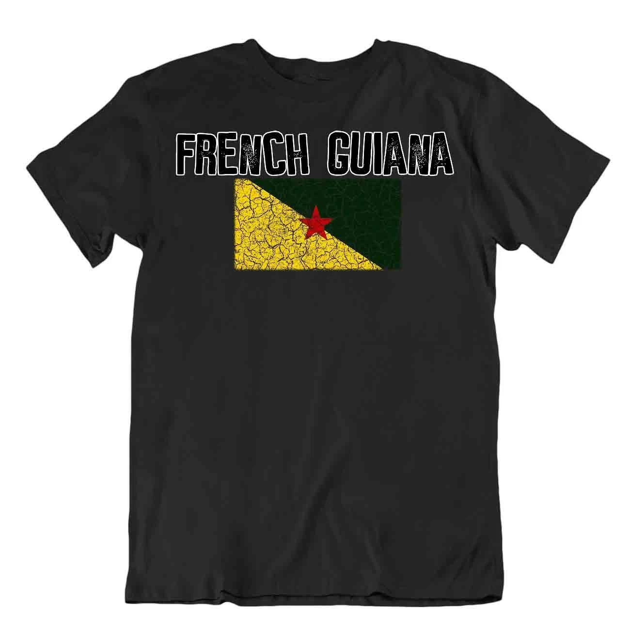Flag T-Shirt French Guiana Fashion Country Souvenir Gift Tee Pride logo XL