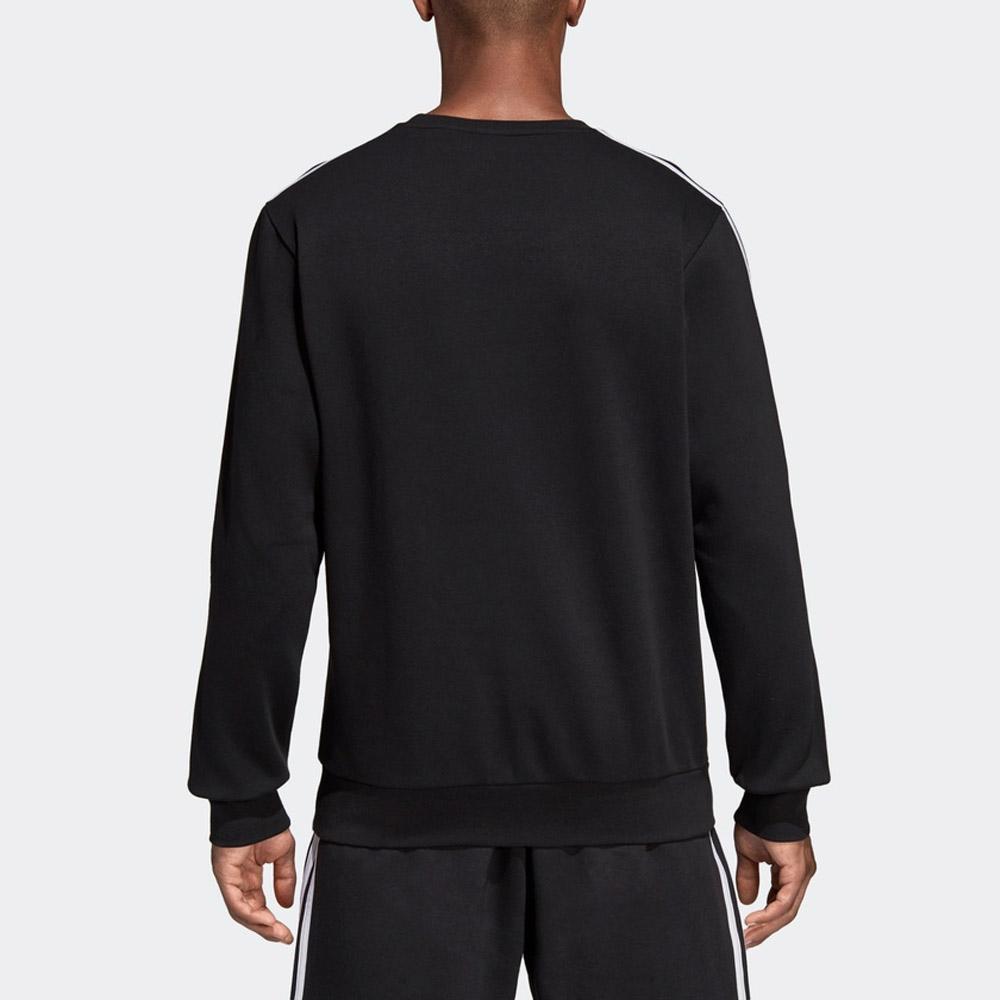 Adidas E 3S Crew Fl Fleece-Lined Sweatshirt Men Tops Black DQ3084