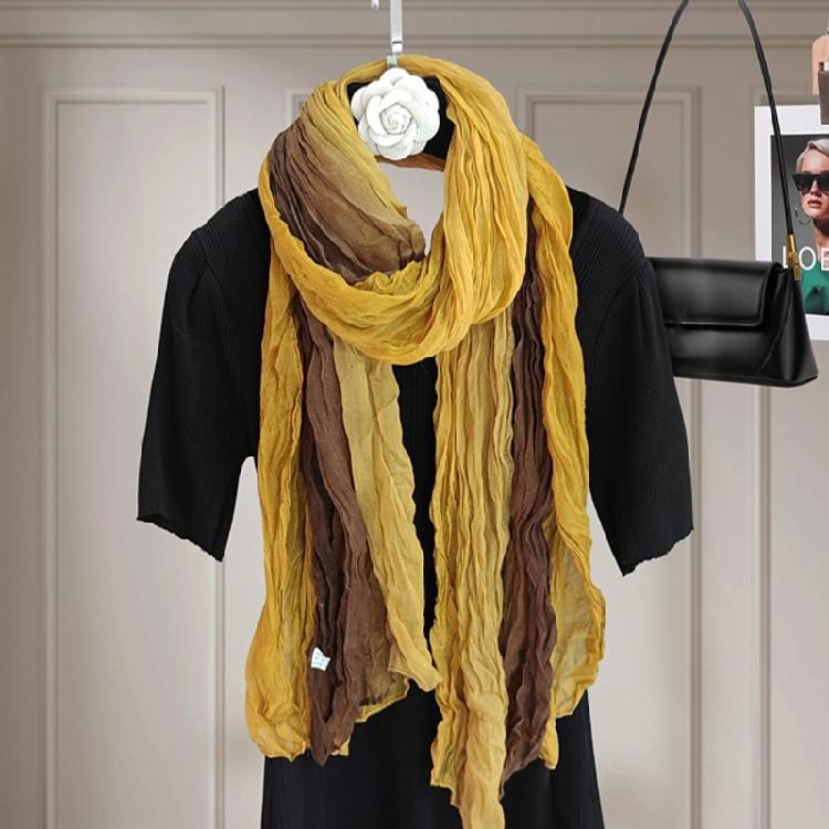 Eleganter Langer Schal Büro Damen Accessoire Knitteriger Schulterwickel Für Übergangswetter Mode Styling Accessoires