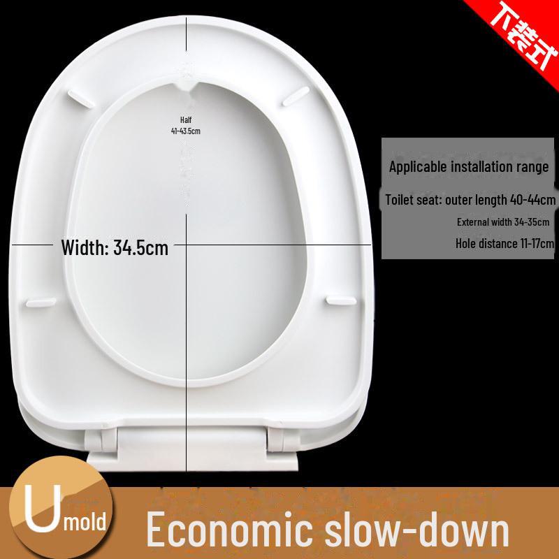 Pogrubiona Wolnoopadająca Pokrywa Siedziska Toaletowego UVO do Gospodarstwa Domowego