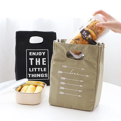 Isolier-Lunchtasche aus japanischem Canvas mit großer Kapazität, tragbare Picknick-Thermotasche, Bento-Box, Kühltasche, Lebensmittelaufbewahrungsbehälter