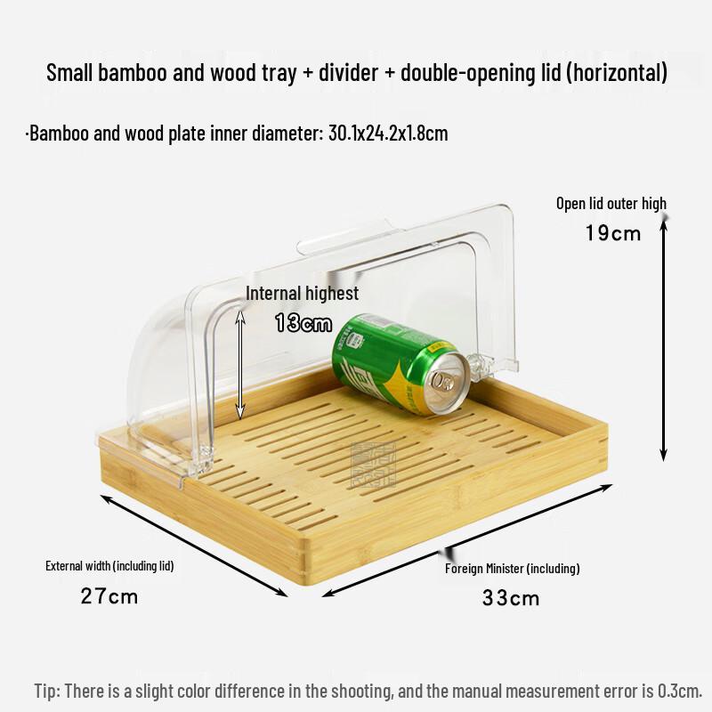 Bamboo Food Display Tray with Lid