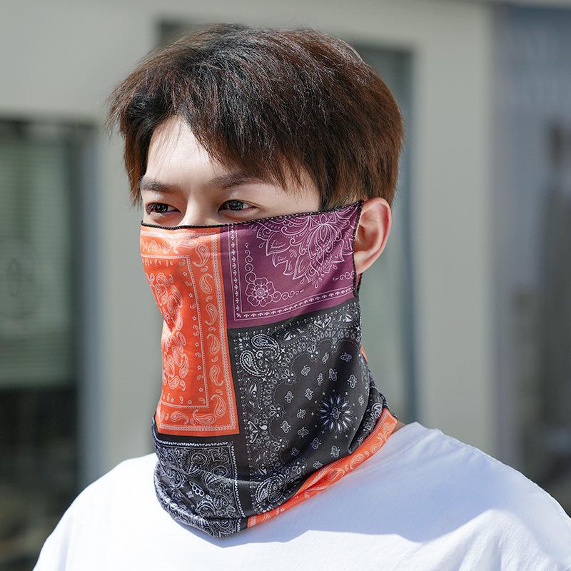 Unisex UV Protection Breathable Face Mask & Neck Gaiter with Ear Loops for Summer Cycling
