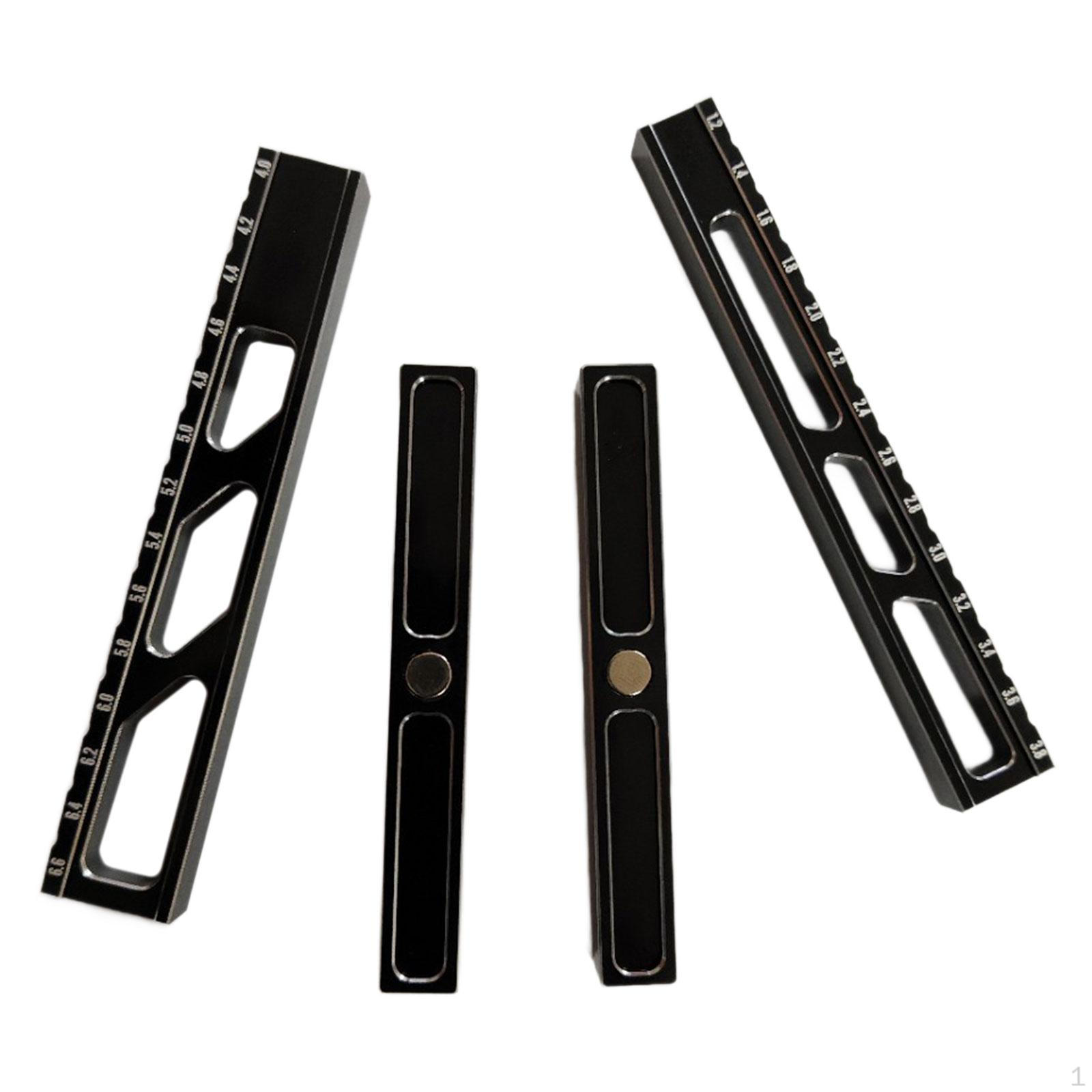 

4 Pieces RC Car Ride Height Gauge, Ruler Professional Universal with Scale, Vehicle