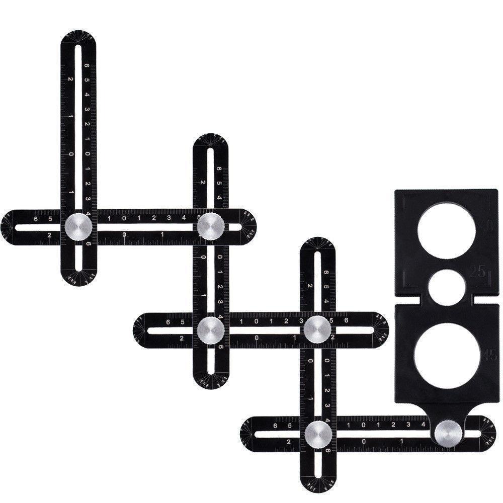 Six-fold Ruler Multifunctional Universal Folding Ruler Tile Opening Positioner Hexagonal Woodworking Rulers