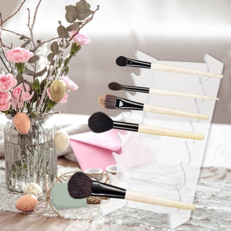 Clear Acrylic Pen Storage Stand Multi Layer Detachable 6 Layer Makeup Brushes Organizer for Home and Office Use