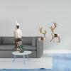 Resin Parrot And Reindeer Animal Sculpture Figurine Indoor Decorative Ornament for Desk Table