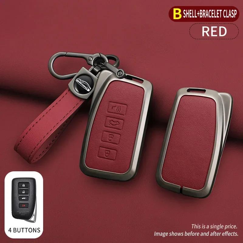 Leather Car Key Cover Case For Lexus Nx Gs Rx Is Es Gx Lx Rc 200 250 350 Ls 450H 300H Key Auto Case Keychain Keyring Accessories