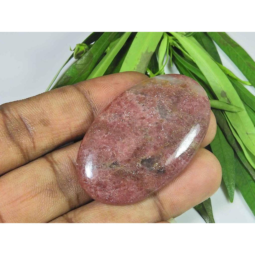 30X50X06MM Natural Red Rhodonite Quartz Oval Cabochon Loose Gemstone SK-3726