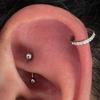 ASTM F136 Titanium Nose Ring Piercing 8/10/12mm Nose Ring D Shape Segment Clicke Cartilage Tragus Helix Industrial Piercing Body
