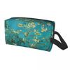 Travel Vincent Gogh Almond Blossoms Violet Toiletry Bag Flowers Makeup Cosmetic Organizer Storage Dopp Kit Case