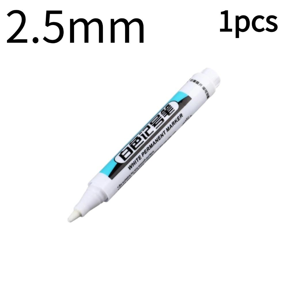 1/2/3Pcs White Marker Pen for Wood Rock Plastic Leather Glass Stone Metal Canvas Ceramic Deep Hole Marker 0.7/1.0/2.5MM