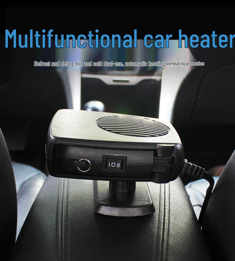 Dual Voltage 12V/24V Car Heater & Windshield Defroster - Hot/Cold Air Blower