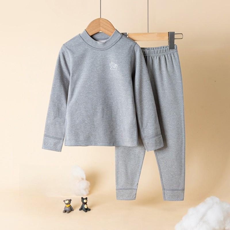 Cozy Wool Silk Baby Boys Girls Thermal Pajamas Set With Soft Fabric For Autumn Winter