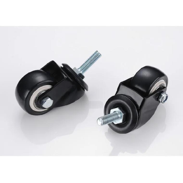 4pcs Heavy Duty Furniture Caster Wheels 180kg Load 1.5 Inch M8 Screw 40mm Chair Sofa Swivel Castors with Trolley Brake Rubber