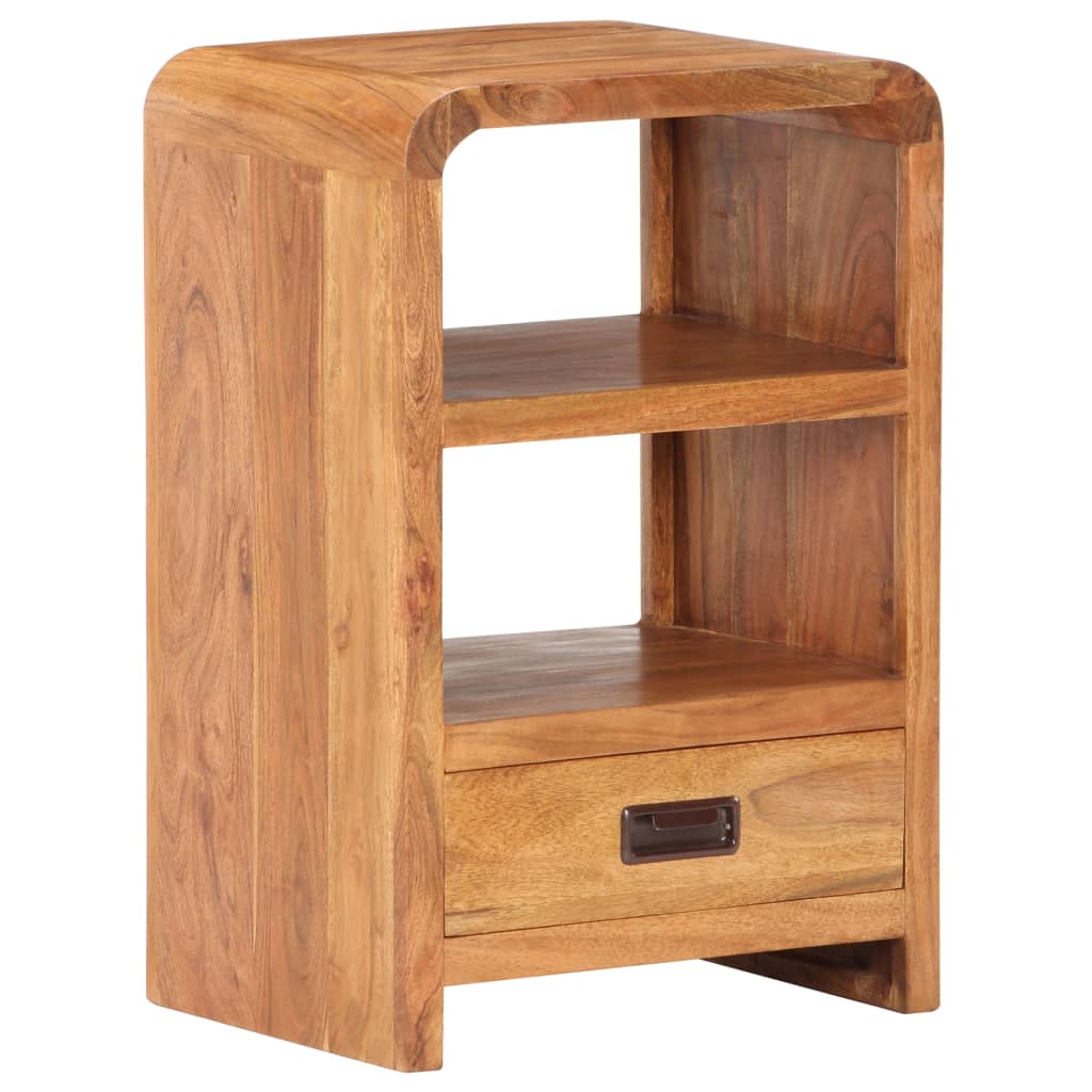 Nightstand 40 X 30 X 60 Cm Solid Wood with Honey Colored Finish