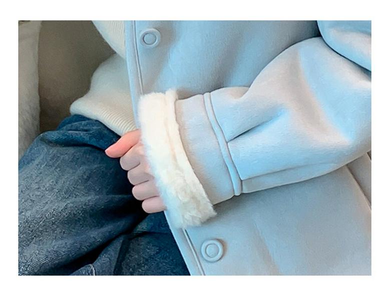 Girls' Lambswool Fleece Lined Coat - 2025 Autumn/Winter Collection