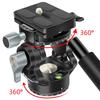 Double Panoramic Tripod Fluid Head Mini Pan Tilt Head Quick Release Plate and Handle For DSLR And Small Video Cameras