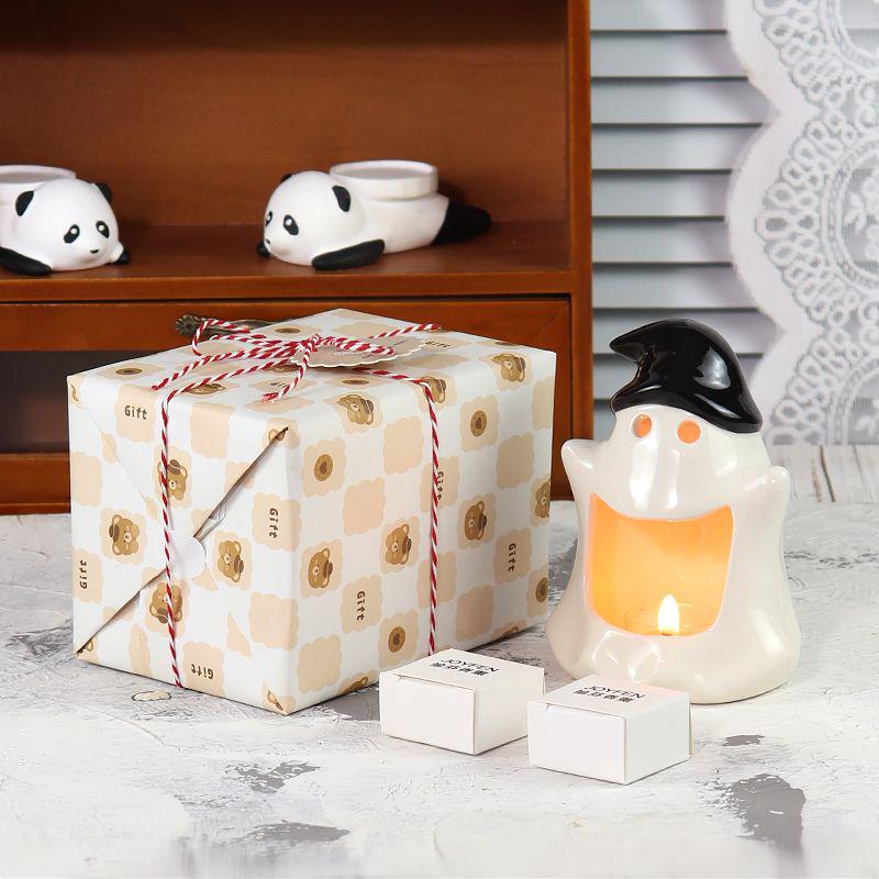 

Quirky Halloween Ceramic Ghost Tealight Candle Holder - Scented Candle Gift for Birthdays