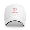 YOUR Design DIY Baseball Cap Hip Hop Customized Logo Sandwich Hats Unisex Adjustable Hats Cap Outdoor