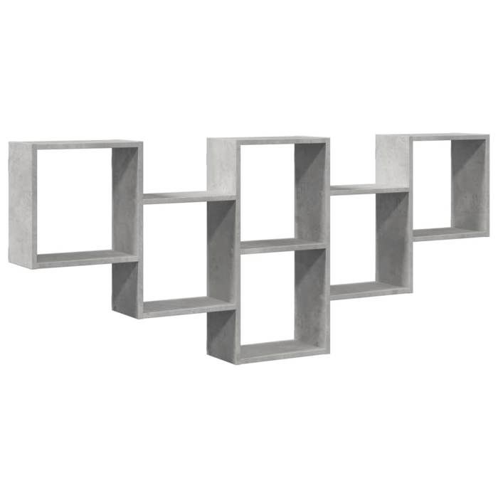 VidaXL Étagère murale gris béton 159x18x66 cm bois d'ingénierie, étagère flottante, étagère d'exposition murale, étagère 853302