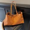 Yogodlns Women Vintage Tote Bag Solid Color Shoulder Bag Large Capacity Handbag Commute Satchel Bag for Work Travel Shopping