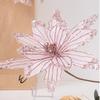 Simulated Xmas Tree Flower Large Glitter Artificial Christmas Flower  Wedding Decoration