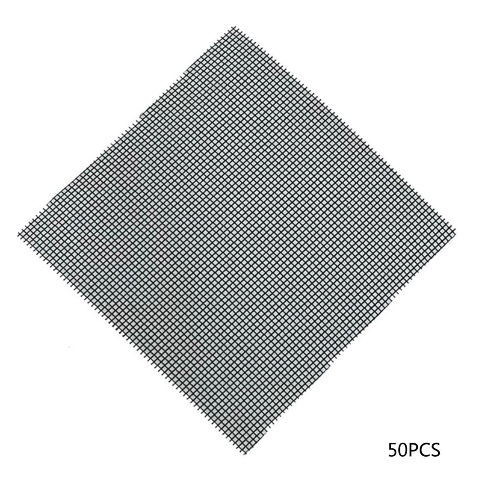 

50 шт. сетчатая подложка для отверстий в цветочном горшке, квадратная сетчатая дренажная сетка для бонсай, нижний коврик для горшка бонсай, дренажная сетка для отверстий, садовые подарки