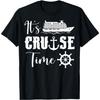 Lustiges Es ist Kreuzfahrtzeit T-Shirt - Unisex Schwarzes T-Shirt - Klein - Kurzarm - Baumwollmischung - Exklusives Neuheitsdesign, Stickerei
