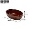 TAMAKI Gratin Dish Gathered Brown Diameter X Depth X Height 480ml Safe 18.5 11.7 4.8cm Microwave/Dishwasher/Oven T-763049