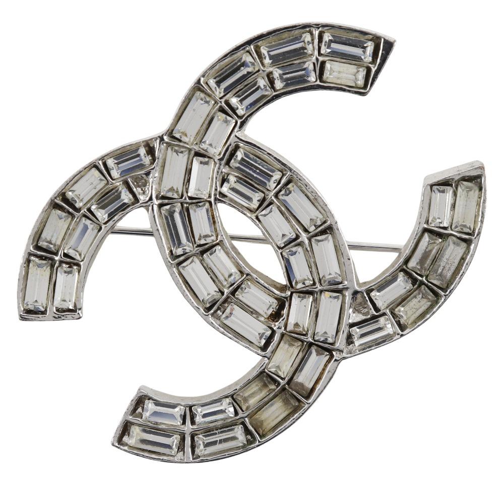 

CHANEL COCO Mark Brooch Silver metallic/Rhinestone 19.0g Women Used