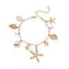 Bohemian Shell Starfish Anklets for Women Vacation Style Imitation Pearl Seahorse Conch Anklet Leg Foot Chain Sandals Jewelry