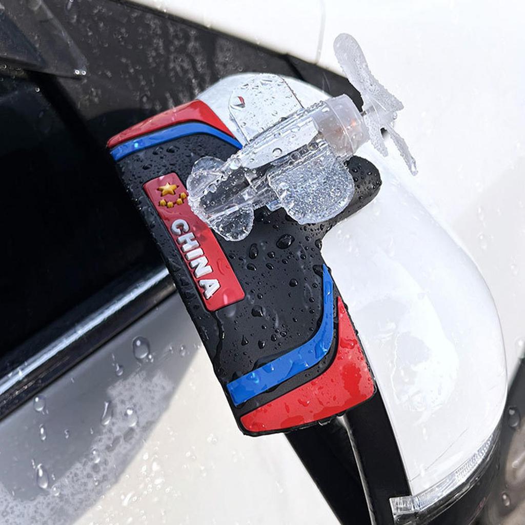 Car Exterior Decorations Wind-Powered LED Airplane Auto Ornament Exterior Rearview Mirror Decor for Car Owners Drivers Women Men