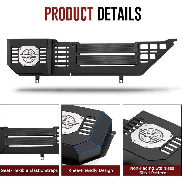 VEILS Front Door Storage Box for Jeep Wrangler JL JLU 4XE (2018-2025) & Gladiator JT (2020-2025) Accessories, Fits Manual/Power Seats, Heavy-Duty