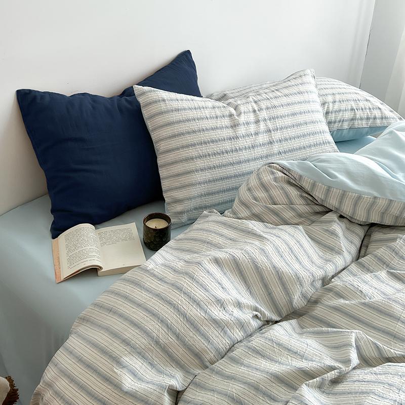 New Washed Super Soft Duvet Cover Set with Bed Sheet Skin-friendly Bedding Set Hygroscopic Breathable Quilt Cover and Pillowcase