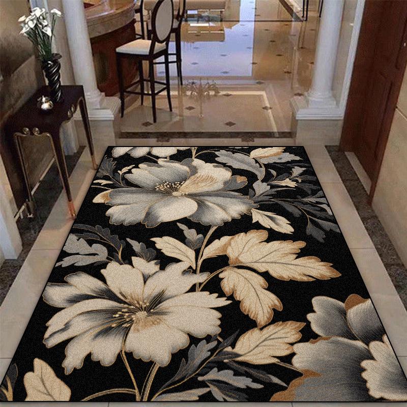 

Nordic Style Plant Pattern Carpets for Living Room Decoration Home Hall Non-slip Floor Mat Bedroom Lounge Entrance Rugs Washable 60x90cm