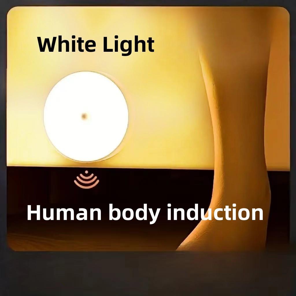 

1PC Motion Sensor LED Night Light for Bedroom, Living Room, Hallway, Bathroom - Rechargeable Battery Powered, Wall-Mounted