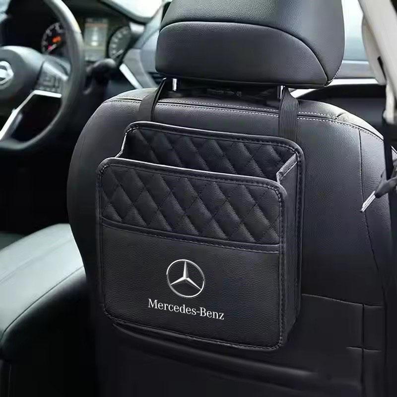 Car Seat Storage Bag Tissue Water Cup Pockets Stowing Tidying For Mercedes benz W203 W204 W205 W210 W211 W212 CLA CLS GLA GLE ML BH1