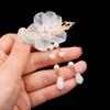 Bride Accessories White Crystal Ancient Style Green Leaf Hairpin Girls Hairpin Hair Clips Headdress