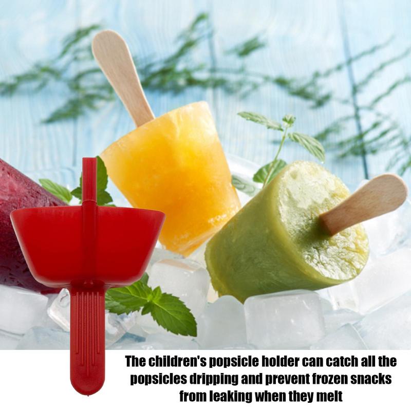Silicone Proof Popsicle Holder Anti-flow Ice Cream Bracket Anti-drip Tray Portable Popsicle Protectors Tools For Kids Summer