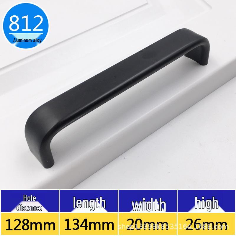 Black Space Aluminum Alloy Solid Wardrobe and Drawer Handle