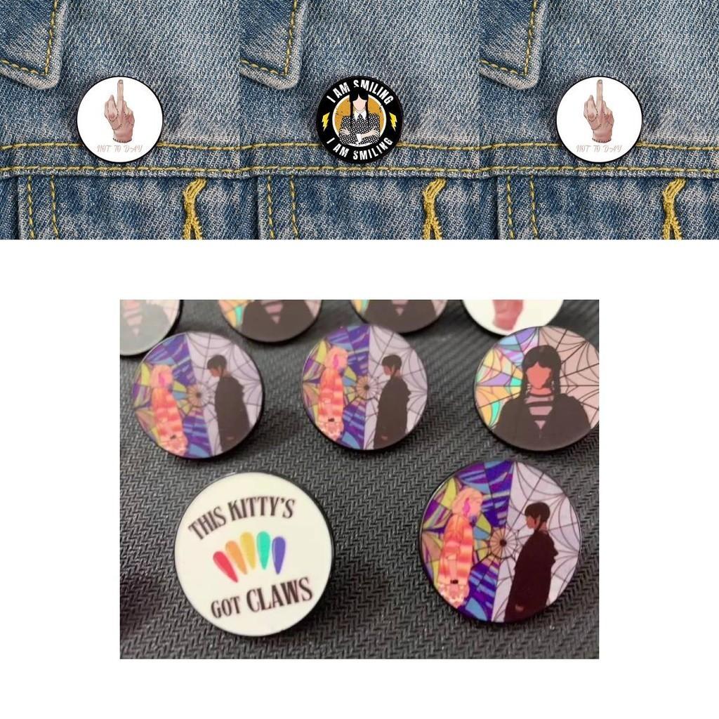 Wednesday Addams Brooch Thing Unique Badge For Dress Up