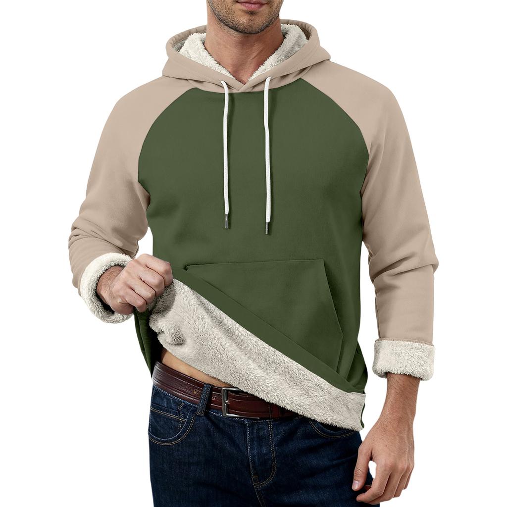 Men's Casual Long-Sleeve Fleece Hoodie With Pockets