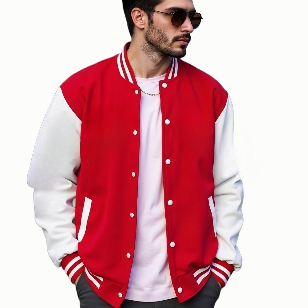 American Street Classic Baseball Jacket Men's Jacket Sports Casual Jacket Suitable for Both Men and Women