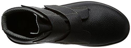 Simon Safety Shoes, Mid-Length, JIS Standard, Comfortable, Lightweight, Cushioned, Basic, High-Cut, Magic, AW28, Black, Size 25.5 Cm