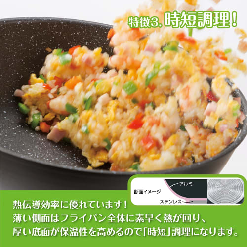Kai Corporation KHS DW5633 Lightweight, High-Heat Efficiency Stir-Fry Pan, Deep, 24cm, Gas/IH Compatible, PFOA/PFOS Free