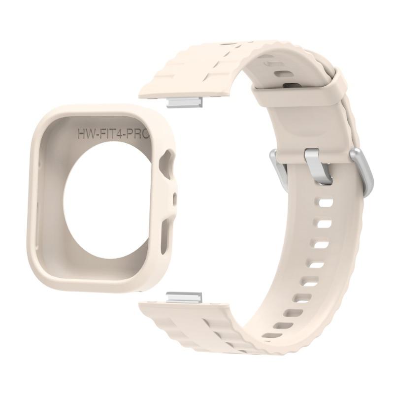 Silicone Case+Strap for Huawei Watch Fit 4 Pro Comfortable Comfortable Breathable Band