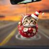 Car Hanging Ornament Acrylic Cat Cartoon Design For Holiday Home And Auto Decoration