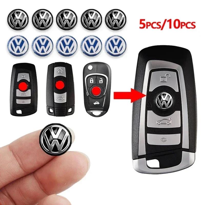 

B6 VW Для Volkswagen 2/5/10 шт. 14 мм Наклейки-эмблемы на ключ автомобиля Автомобильный пульт Логотип ключа Для Volkswagen VW Golf 4 5 Tiguan Jetta Transp 2Pcs чёрный